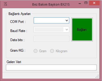 C# ile Baykon BX21S Terazi